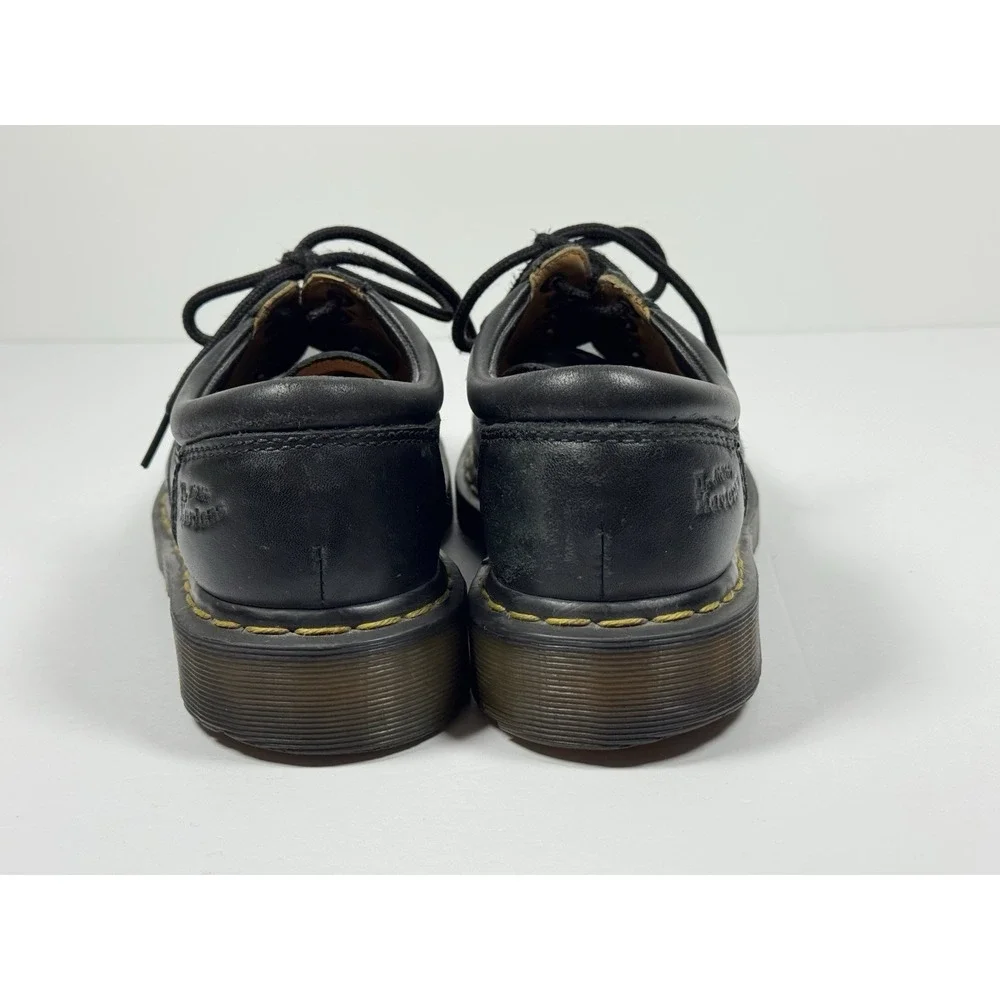 Dr Martens 8053 Black Leather Oxford Shoes Mens 8 Women 9 Chunky AirWair Lace Up